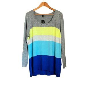 Lane Bryant colour block knit sweater